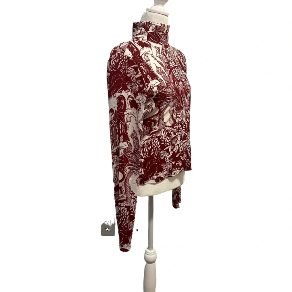 L'ACADEMIE LOS ANGELES NWT Darcia Top in Red Ceramic